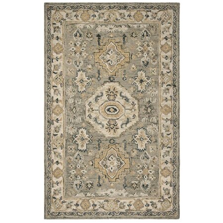 Safavieh 3 x 5 ft. Aspen Collection Southwestern Rectangle Hand Tufted Rug, Moss & Ivory APN601W-3